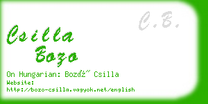 csilla bozo business card
